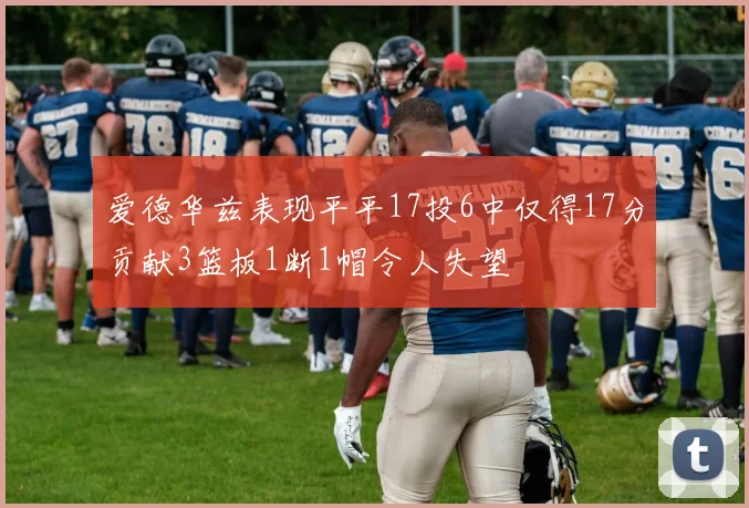 爱德华兹表现平平17投6中仅得17分贡献3篮板1断1帽令人失望